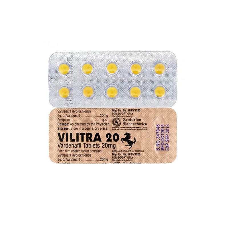Vilitra 20 (Vardenafil Tablets) 20 mg Centurion Laboratories